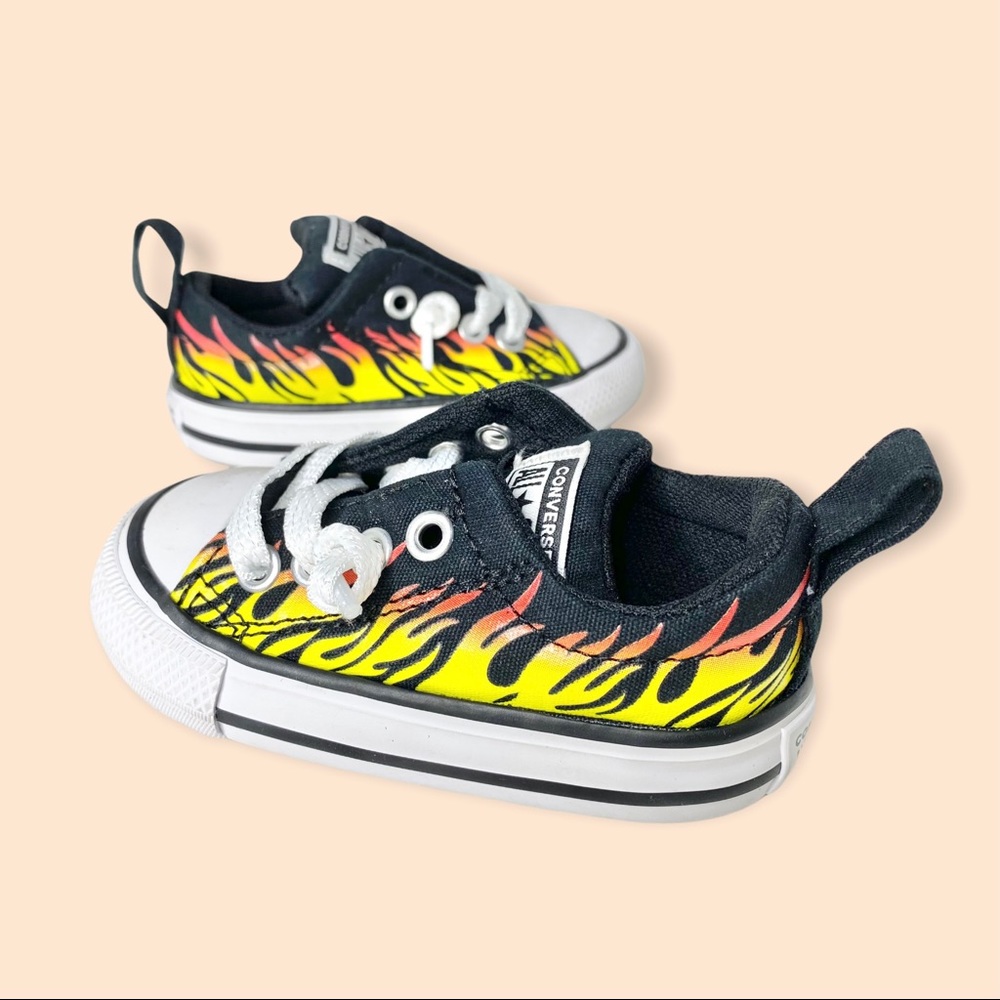 Converse Flame Print Low Top Sneakers Infant